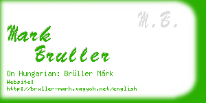 mark bruller business card